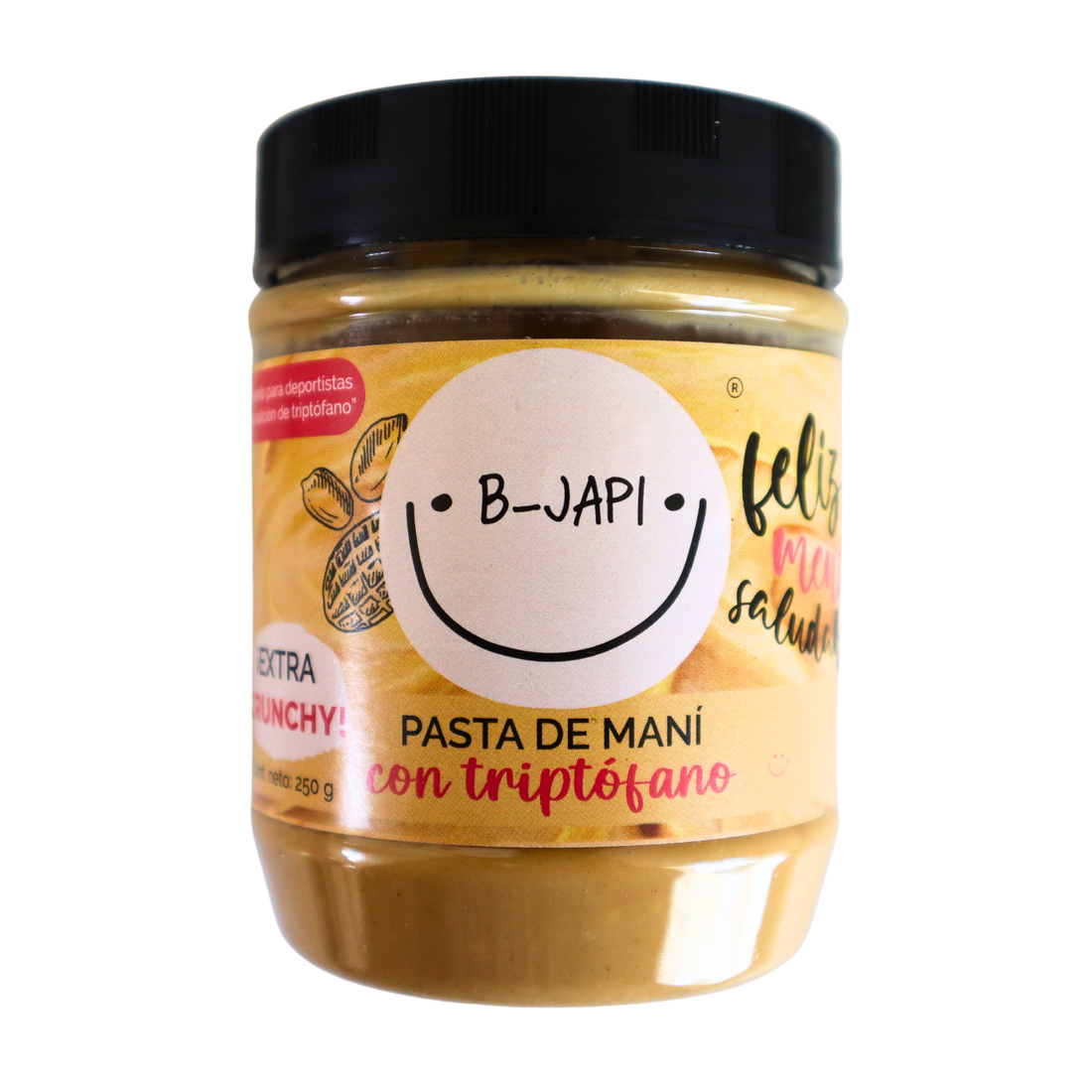 PACK pasta de Maní Crunchy + Triptófano. ¡1 KG! B-Japi Chile