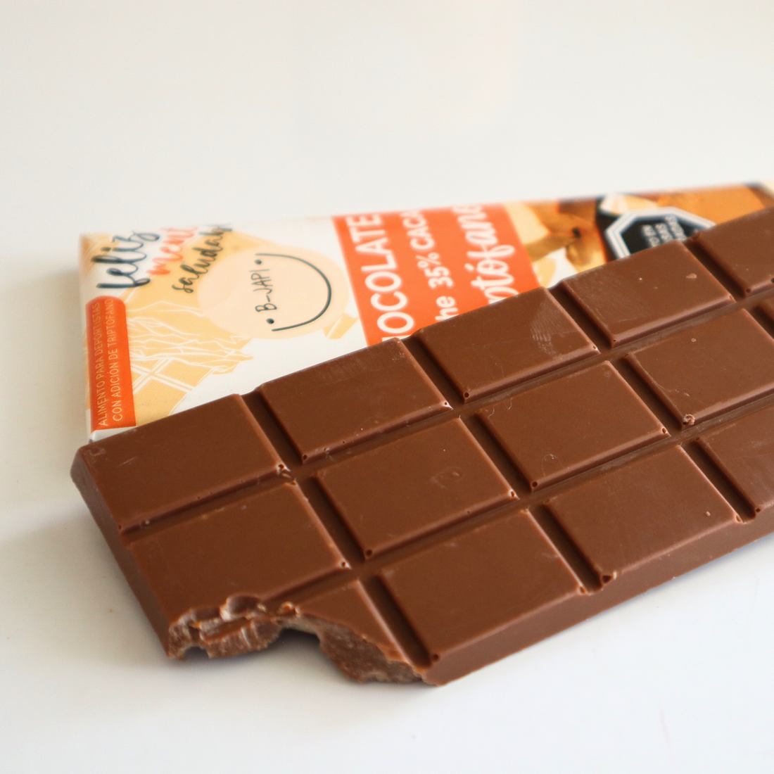 Chocolate de Leche 35% cacao con triptófano. 40 gramos