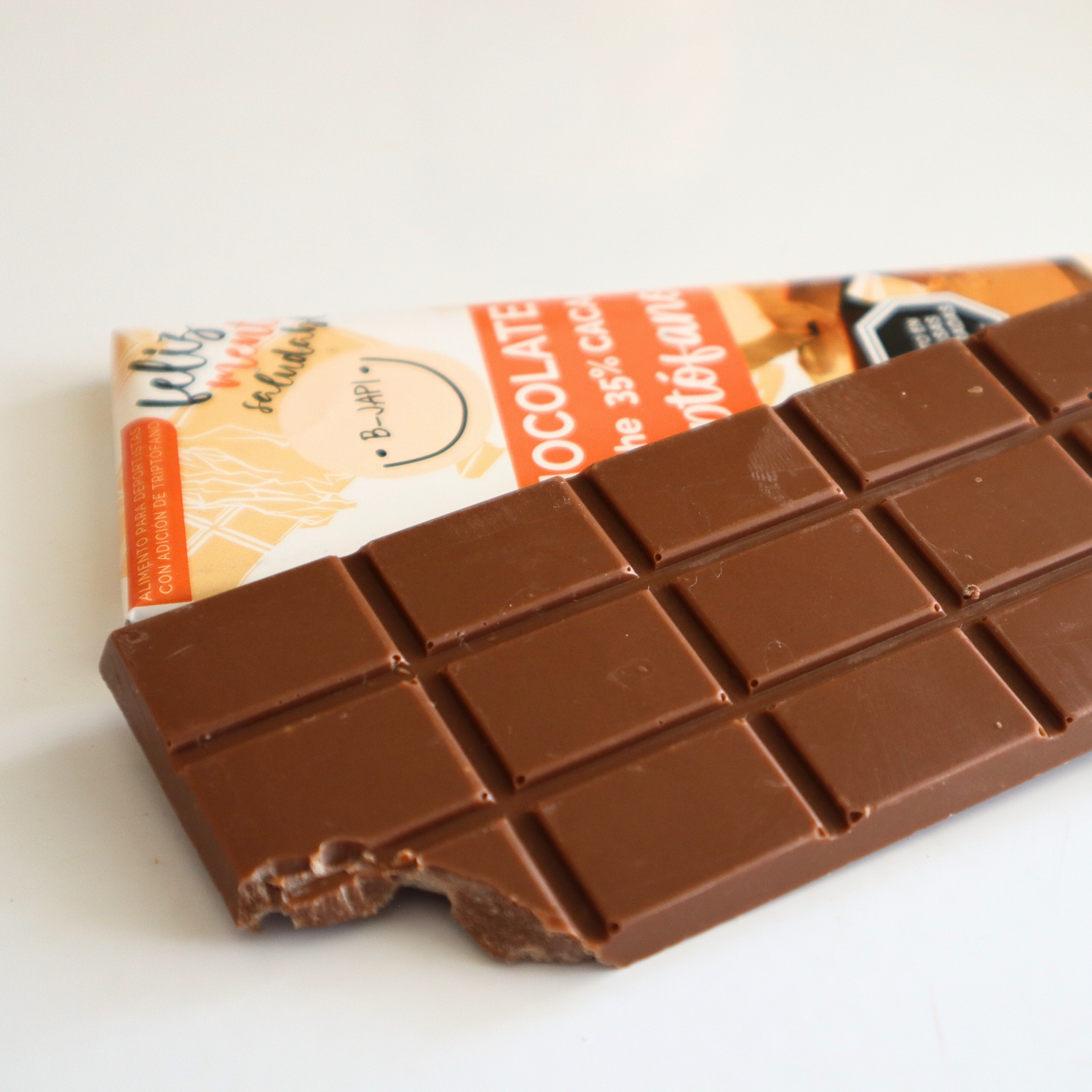 Chocolate de Leche 35% cacao con triptófano. 40 gramos