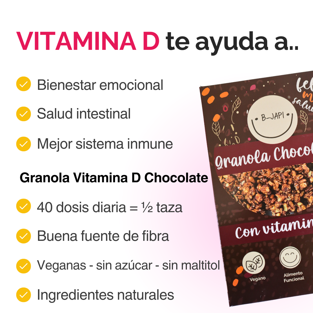 Granola de Chocolate + Vitamina D. 300 gramos B-Japi Chile