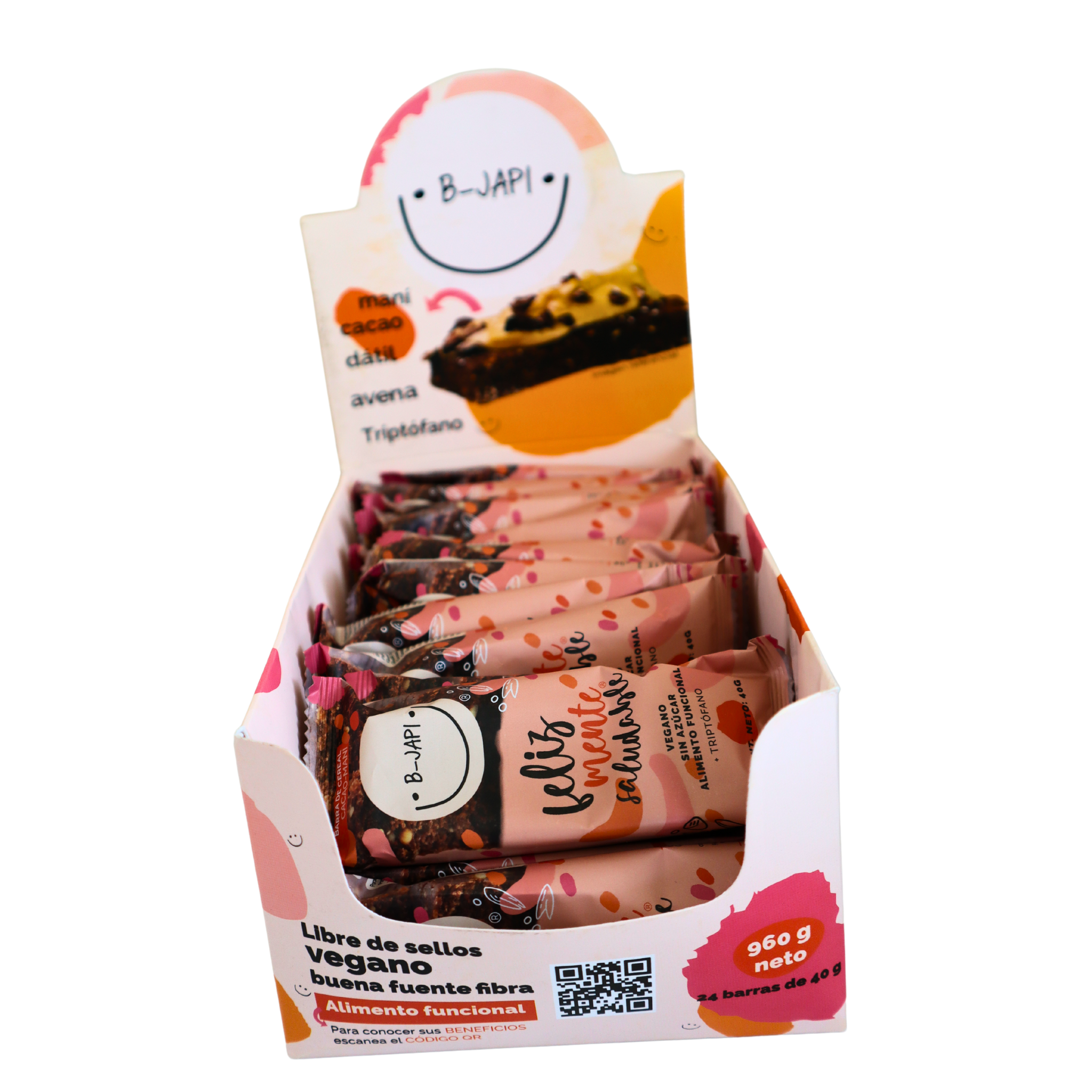 Barra Brownie + Triptófano. 24 unidades.