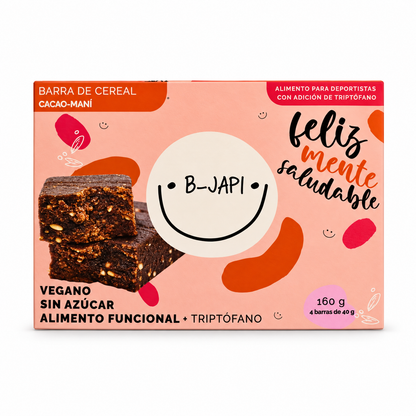 Barra Brownie con Triptófano Pack 4 Unidades 40g B-Japi Chile