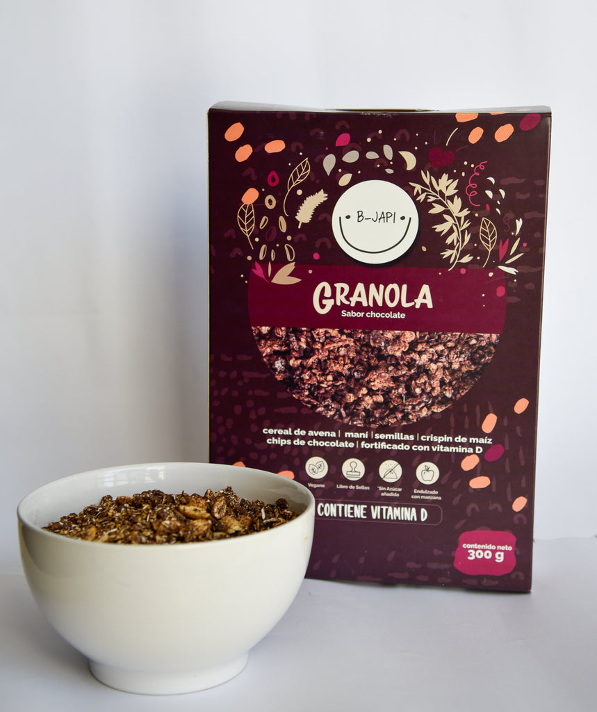 Lleva 12 y paga 9 granolas chocolate B-Japi con Vitamina D – B
