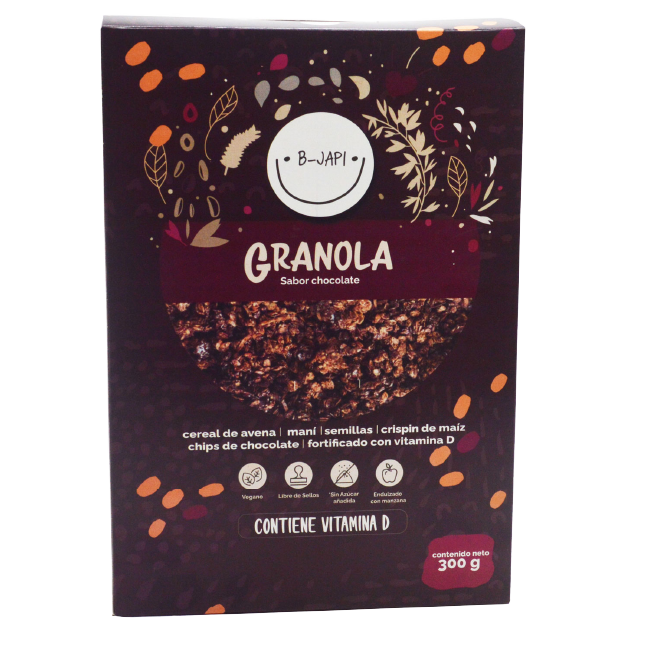 Granola chocolate con Vitamina D - 300 g B-Japi Chile