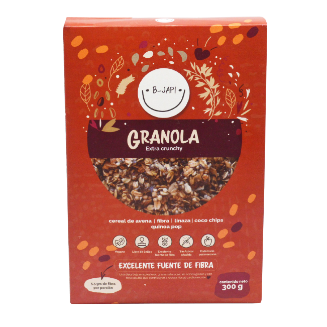Granola extra crunchy con fibra - 300 g B-Japi Chile